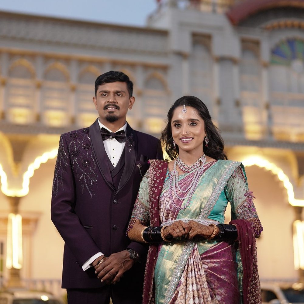 Chandana & Darshan on their wedding day