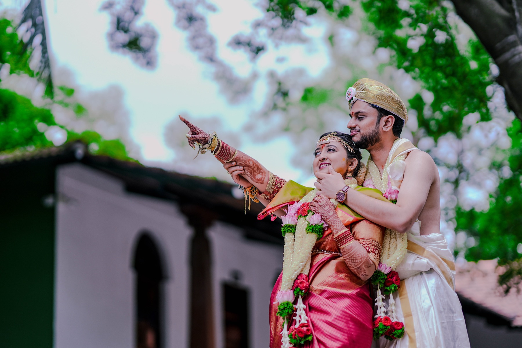 Couple sharing a quiet moment during their ceremony